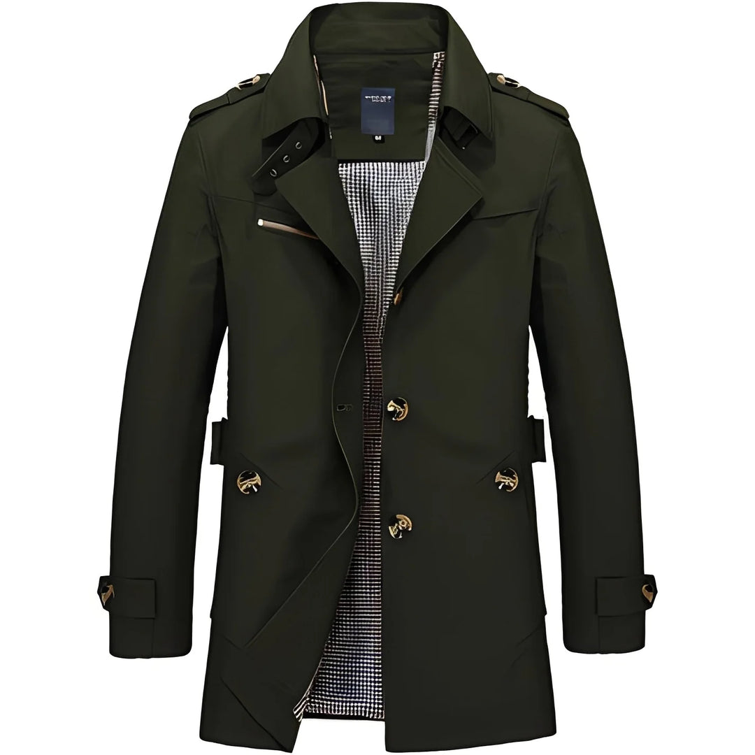 James - Elegante Gabardina Trench Para Hombre