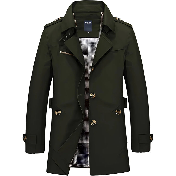James - Elegante Gabardina Trench Para Hombre