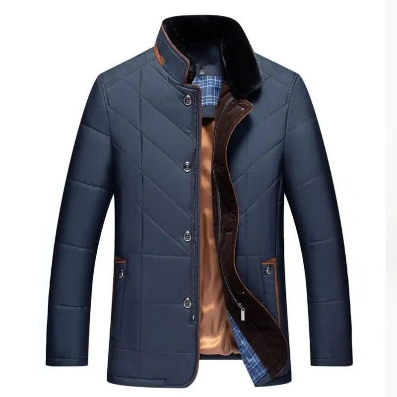 Michele - Abrigo De Invierno Para Hombre Con Cuello Alto