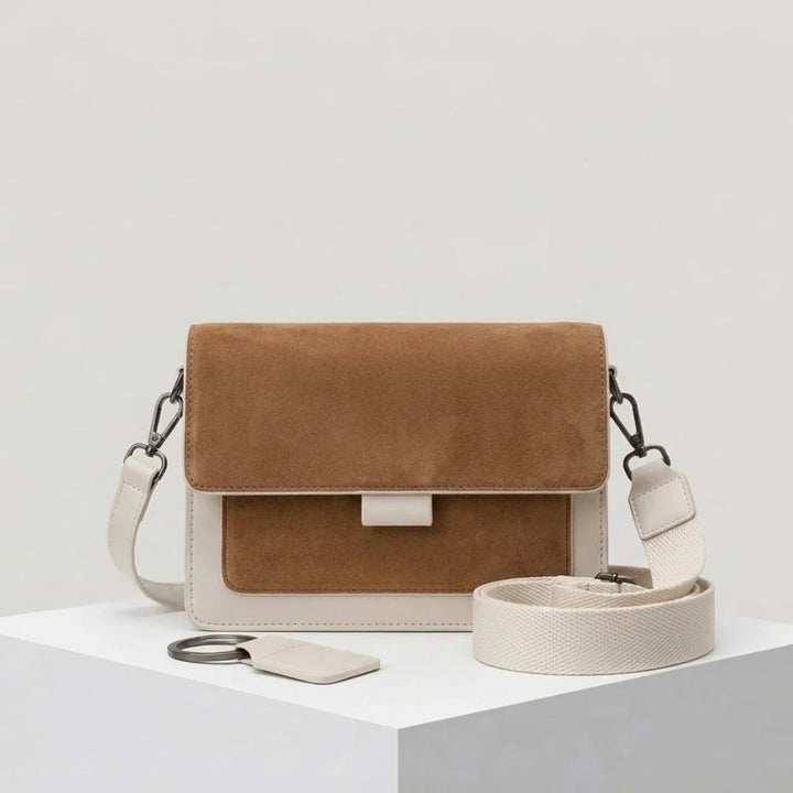 Structured Crossbody Bag With Front Flap And Practical Organization