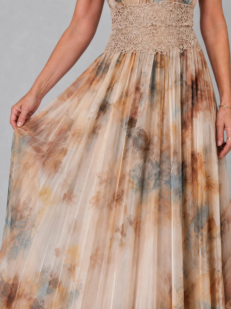 Elsa | Maxi Vestido De Tirantes Con Cintura De Encaje