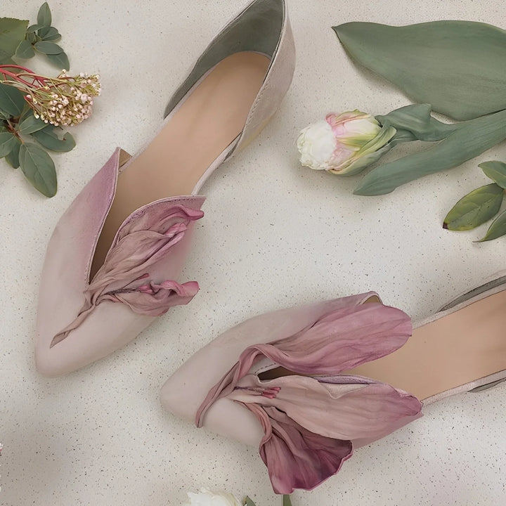 Jennifer | Zapatos Planos Femeninos Elegantes Con Patrón Floral