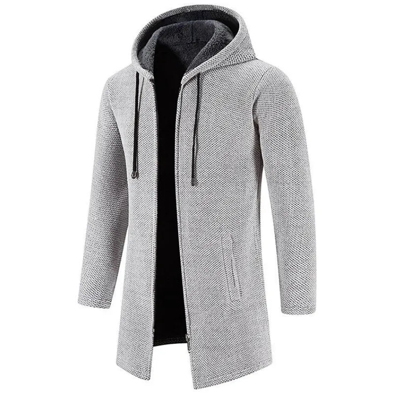 Elias Ii - Abrigo Masculino De Longitud Media Con Capucha Y Forro Polar Acolchado