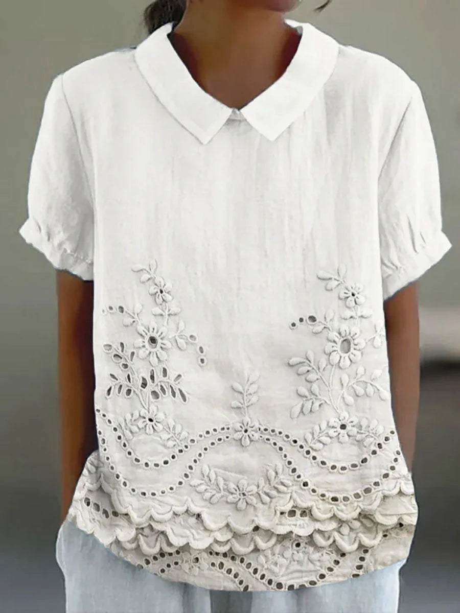 Liliana - camisa bordada floral