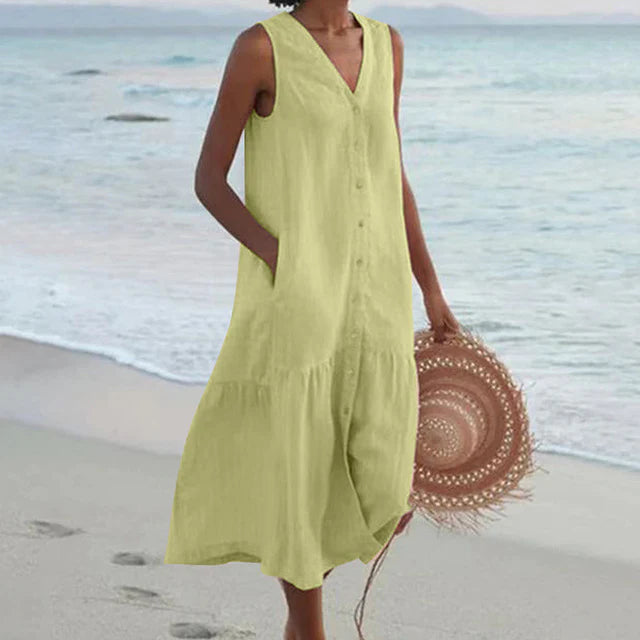 Celeste - Vestido Com Decote Em V