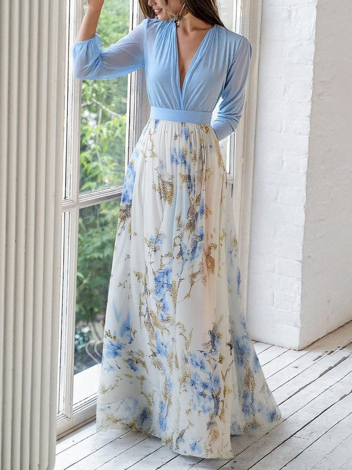 Gabriela | V-Neck Floral Maxi Dress