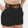 Shorts Plisados de Cintura Alta