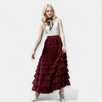 Falda Elegante con Detalle de Tul