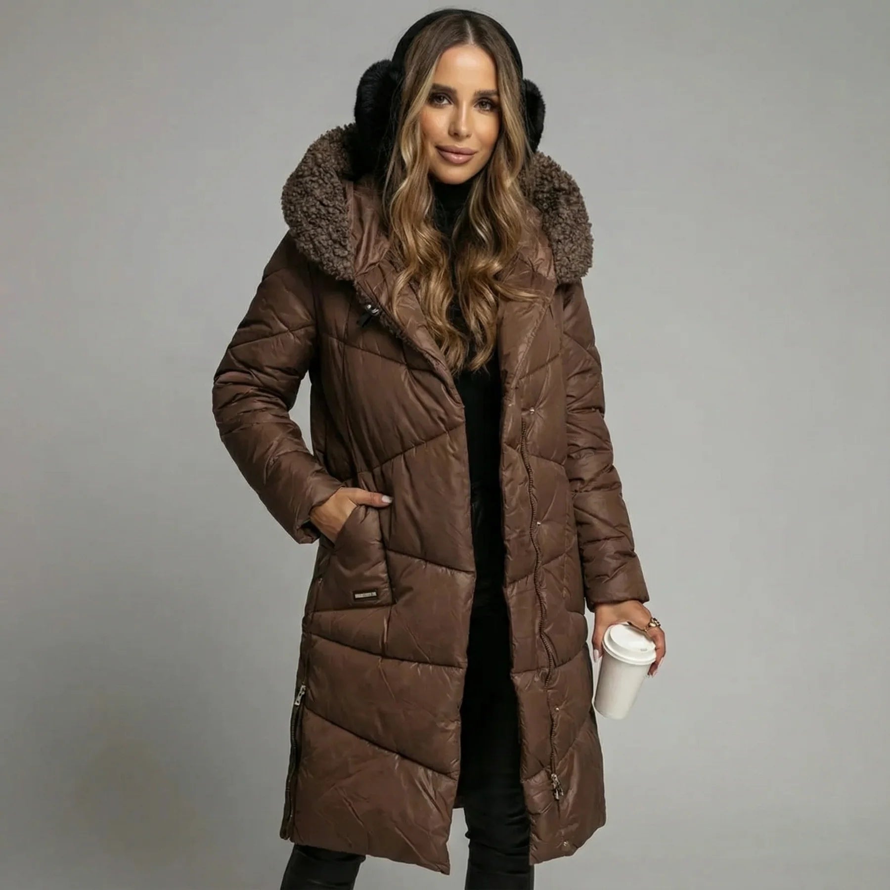 Naomi | Abrigo de Invierno Aislado de Corte Largo