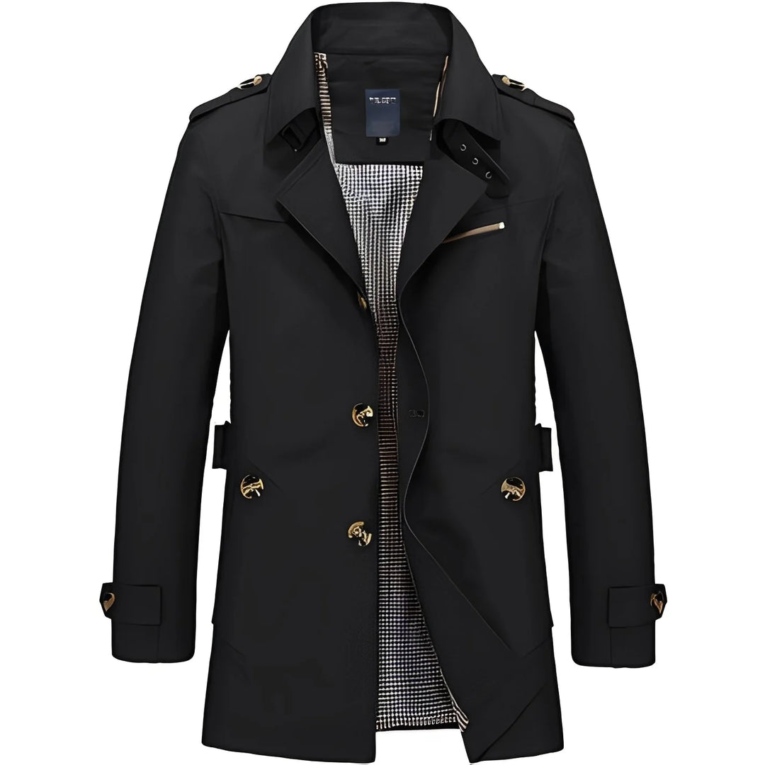 James - Elegante Gabardina Trench Para Hombre