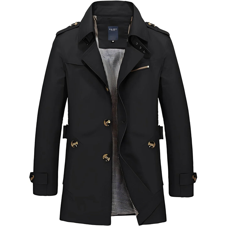 James - Elegante Gabardina Trench Para Hombre