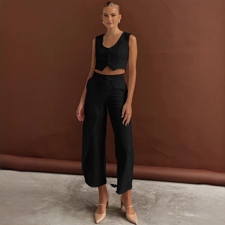 Agnes - Conjunto Fashion De Chaleco Y Pantalones