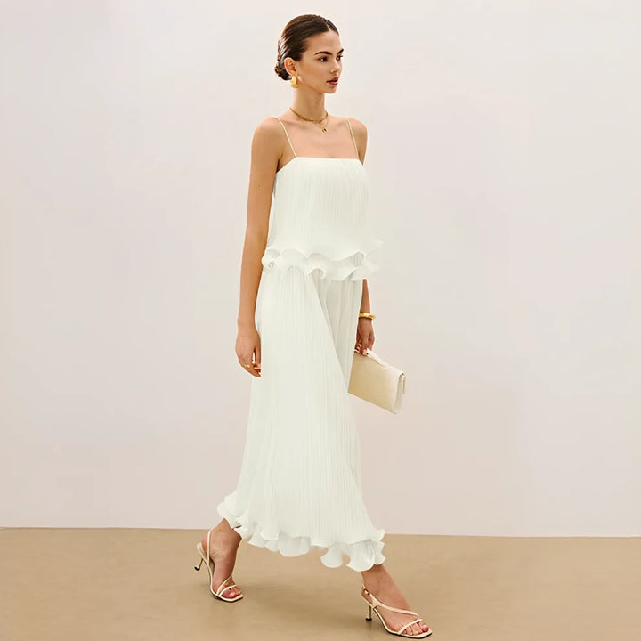 Daphne - Elegant Pleated Skirt Set