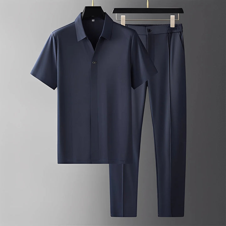 Alexander - Conjunto Polo Corto Y Pantalones Elegantes Para Hombre
