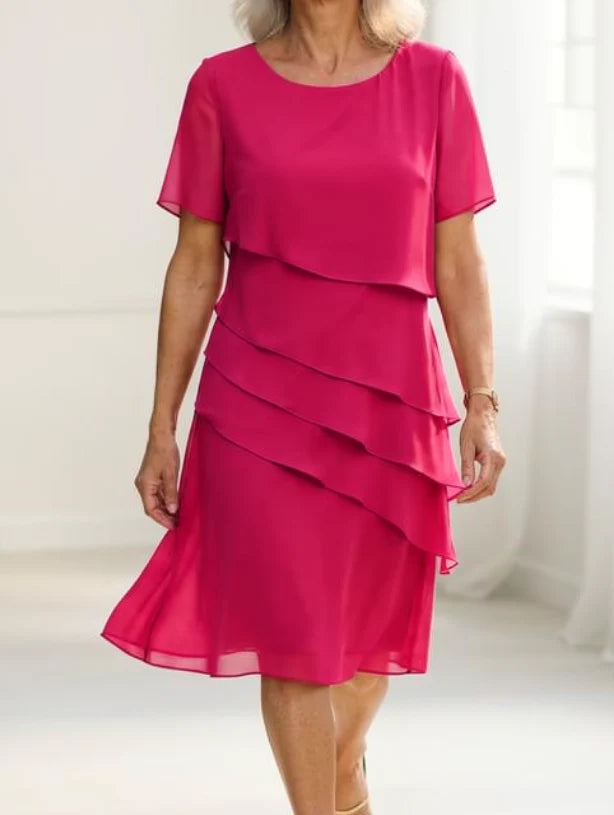 Juliette | Vestido Elegante E Fluido Com Folhos