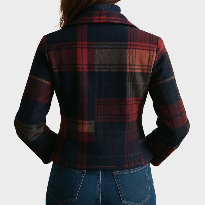 Hazel | Classic Plaid Wool Coat