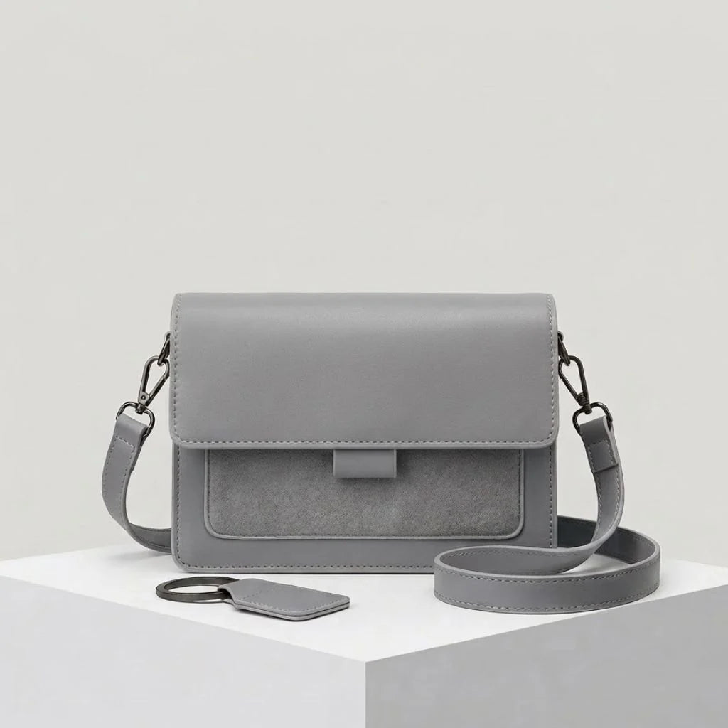 Structured Crossbody Bag With Front Flap And Practical Organization