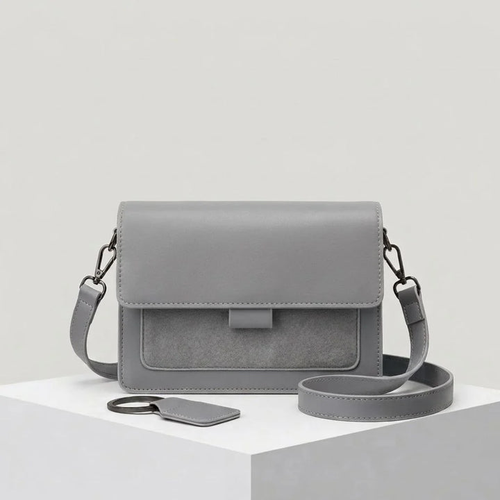 Structured Crossbody Bag With Front Flap And Practical Organization