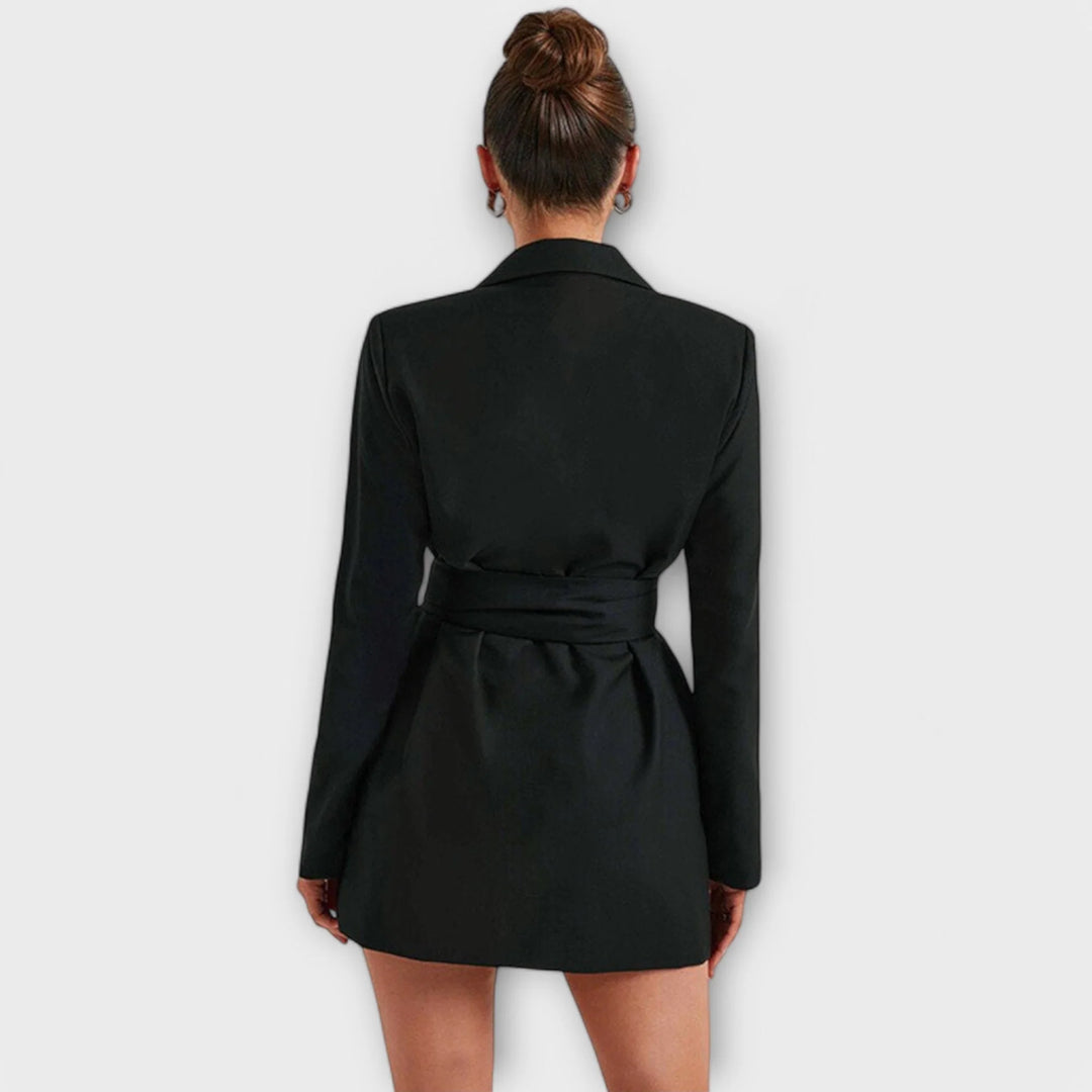 Vestido Blazer Com Decote Em V