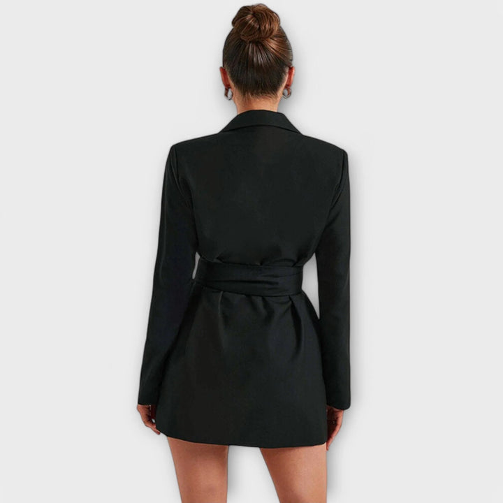Vestido Blazer Com Decote Em V