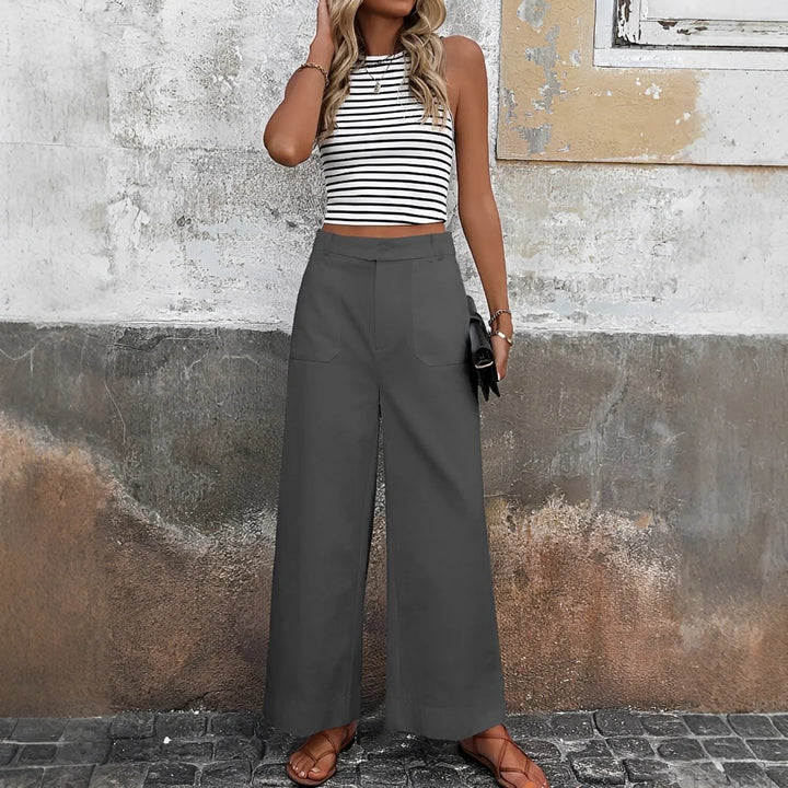 Sofía - Pantalones Relajados De Cintura Alta