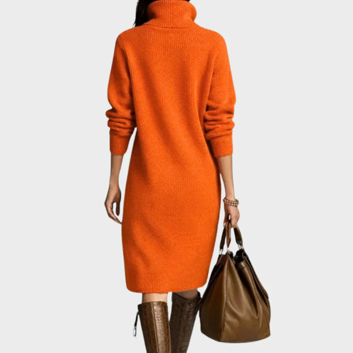 Nancy | Elegant Button-Up Winter Midi Dress