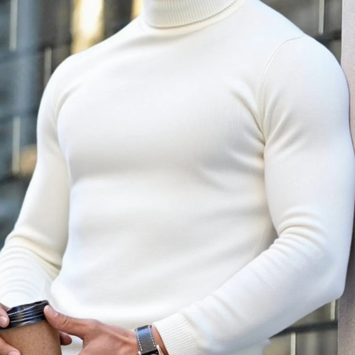 Adrien | Camisola de Malha Premium de Gola Alta para Homem