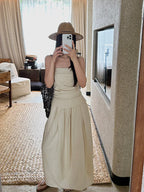 Conjunto francés top tubo fruncido y falda maxi k26051201