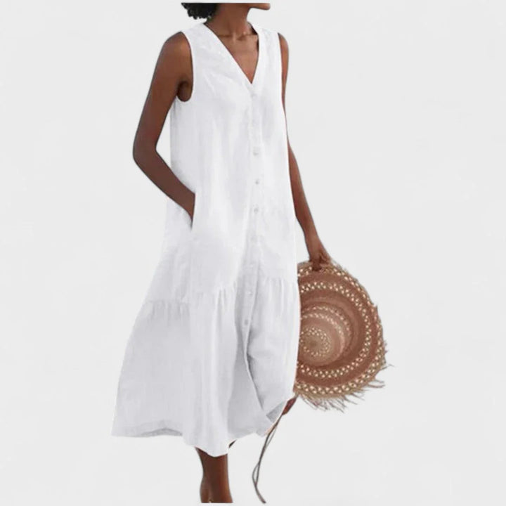 Celeste - Vestido Com Decote Em V