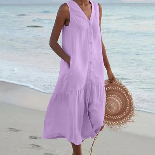 Celeste - Vestido Com Decote Em V