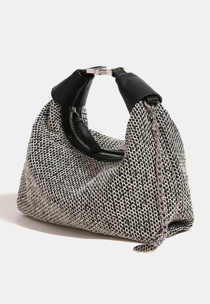 Mala Hobo Entrançada Vazada Estilo Férias Minimalista