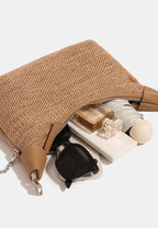 Bolso hobo tejido calado estilo vacaciones minimalista k26052006