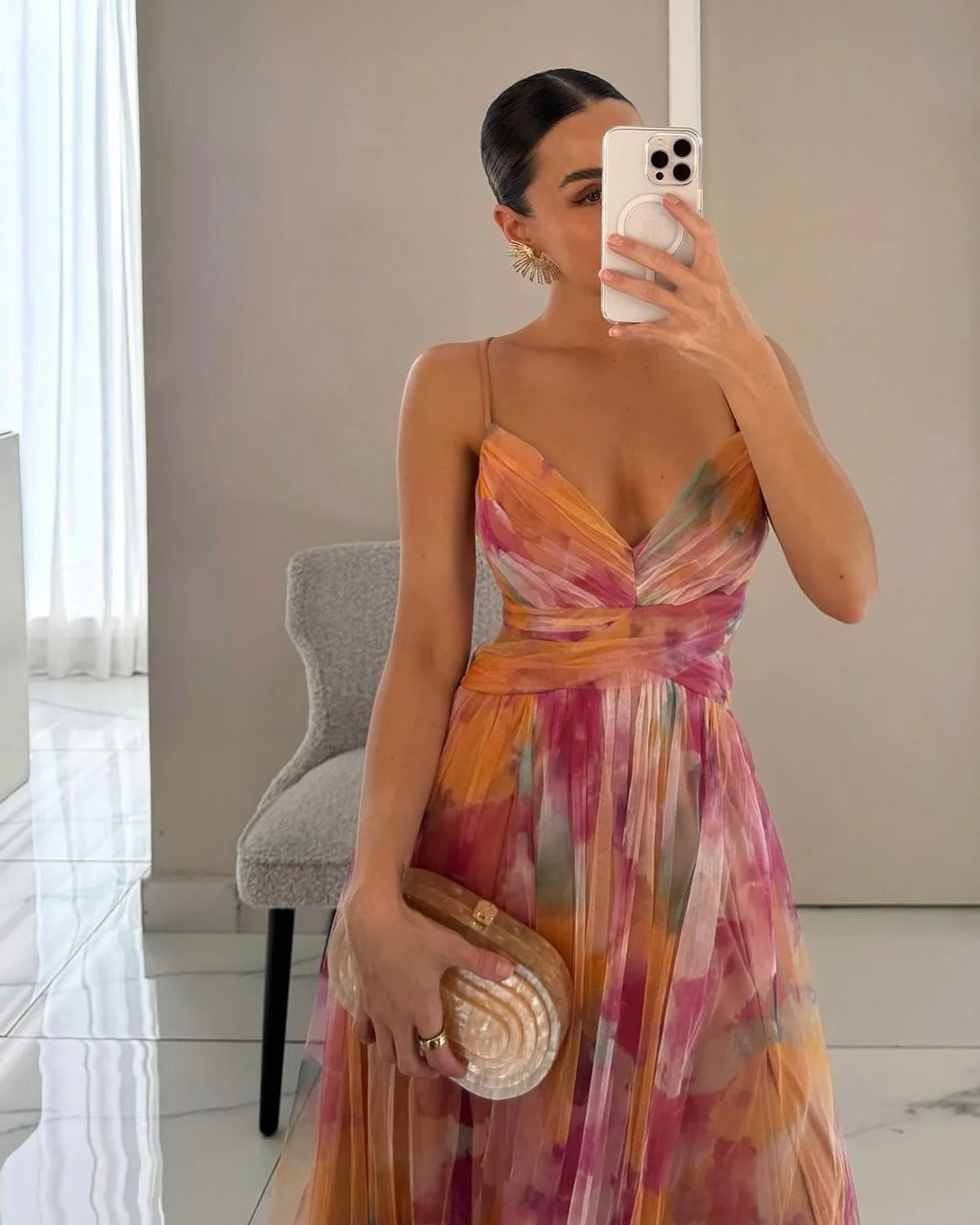 Giselle | Maxi Vestido Encantador con Estampado Floral