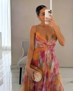 Giselle | Maxi Vestido Encantador con Estampado Floral