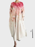 Moda aristocrática - vestido floral degradé