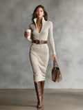 Marta - vestido midi slim-fit