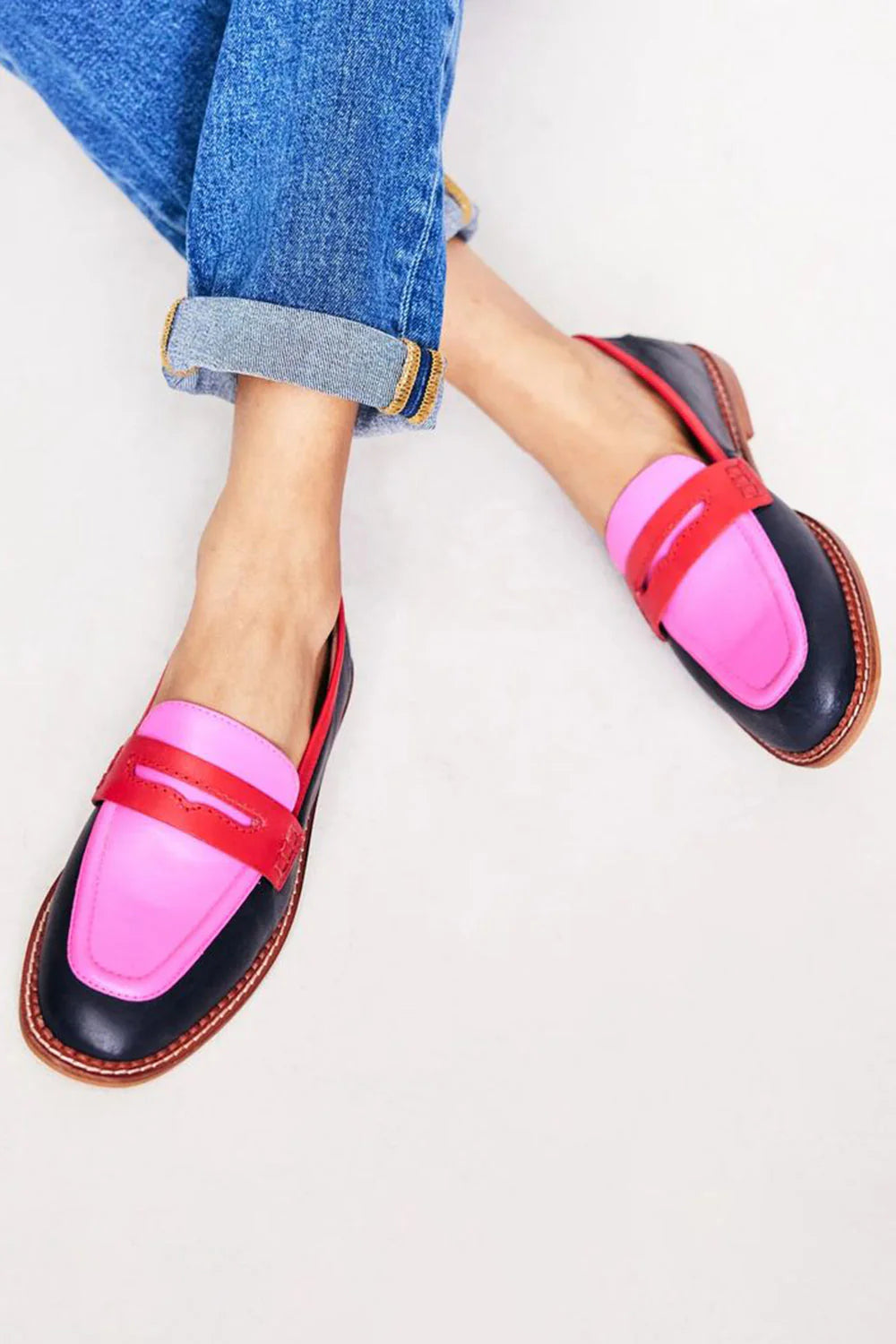LUNESSA - MOCASINES CON ACENTO COLORIDO