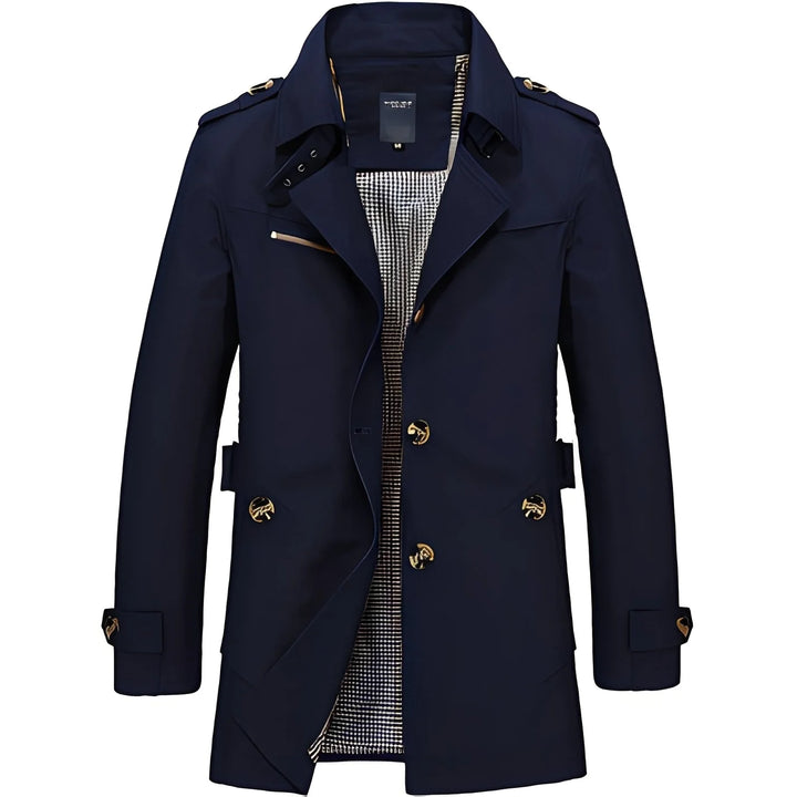 James - Elegante Gabardina Trench Para Hombre