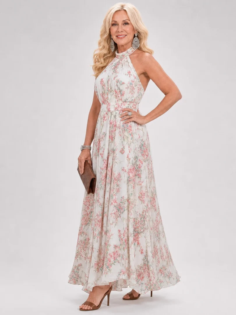 Genoveva - Vestido Midi Floral Con Falda Fluida