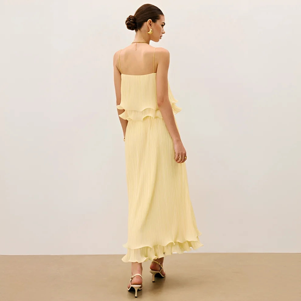 Daphne - Elegant Pleated Skirt Set