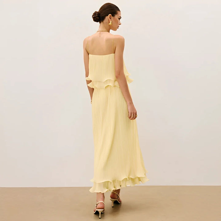 Daphne - Elegant Pleated Skirt Set