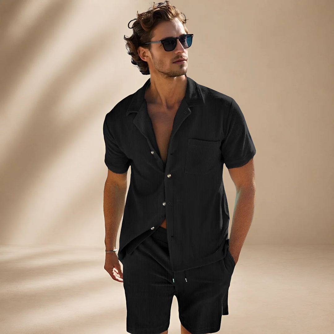 Steven - Camisa Casual Transpirable Con Detalles Calados