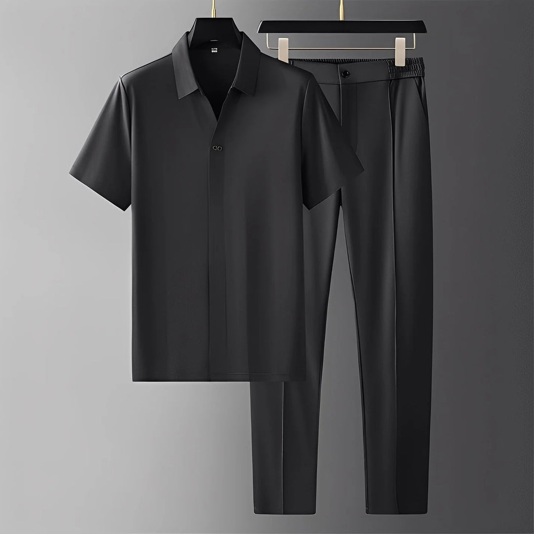 Alexander - Conjunto Polo Corto Y Pantalones Elegantes Para Hombre