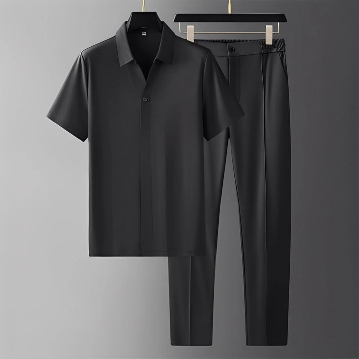 Alexander - Conjunto Polo Corto Y Pantalones Elegantes Para Hombre