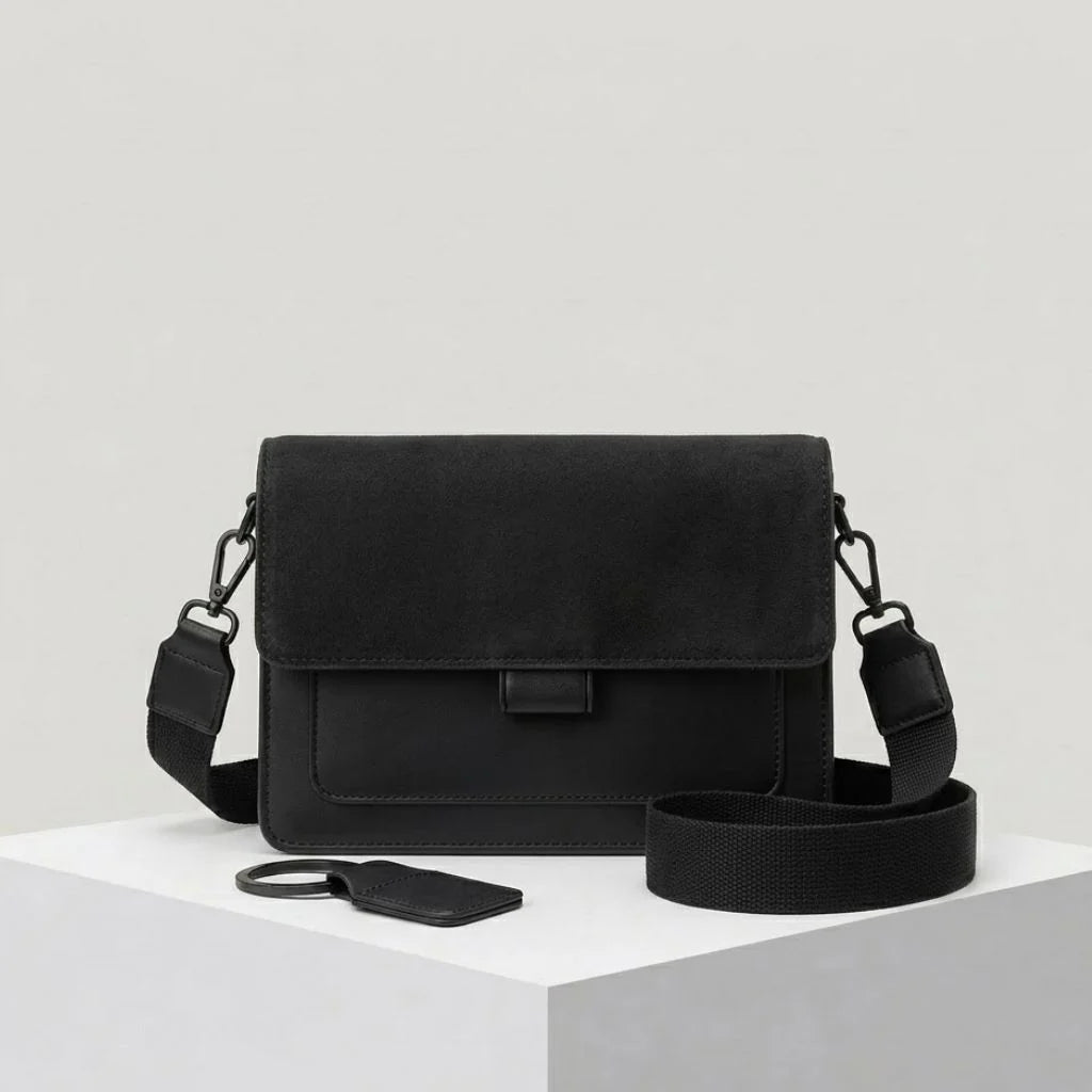 Structured Crossbody Bag With Front Flap And Practical Organization