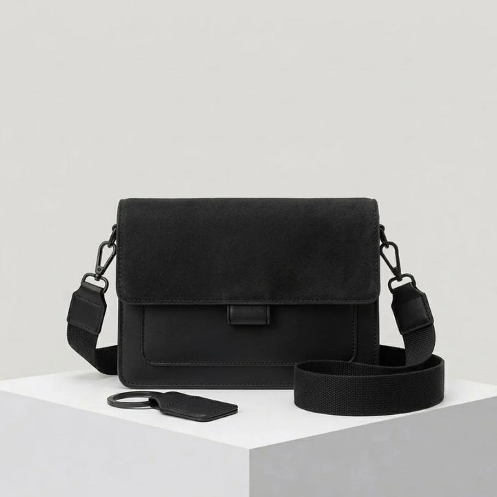 Structured Crossbody Bag With Front Flap And Practical Organization