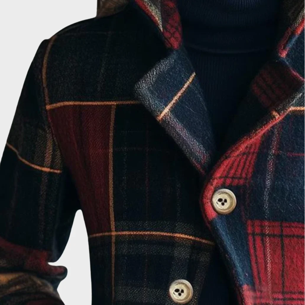 Hazel | Classic Plaid Wool Coat