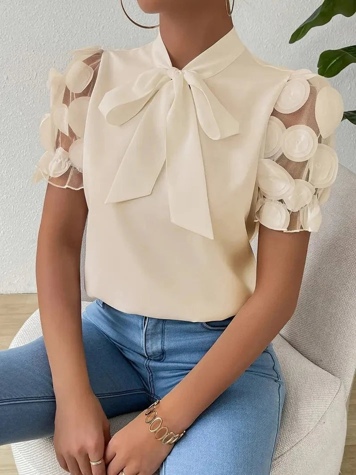 Ángela - Blusa Elegante Con Lazo Para Mujer
