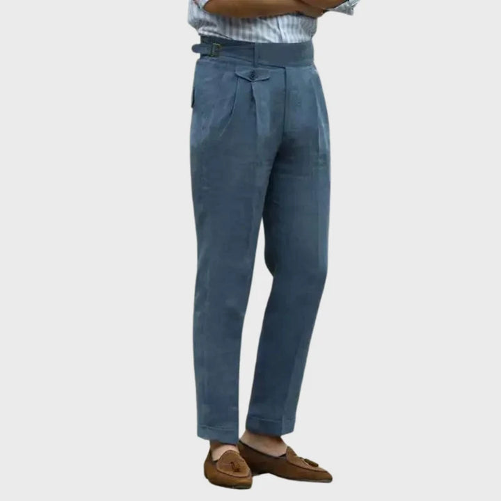 Pantalones De Lino Tailor Made De Cintura Alta Para Hombre