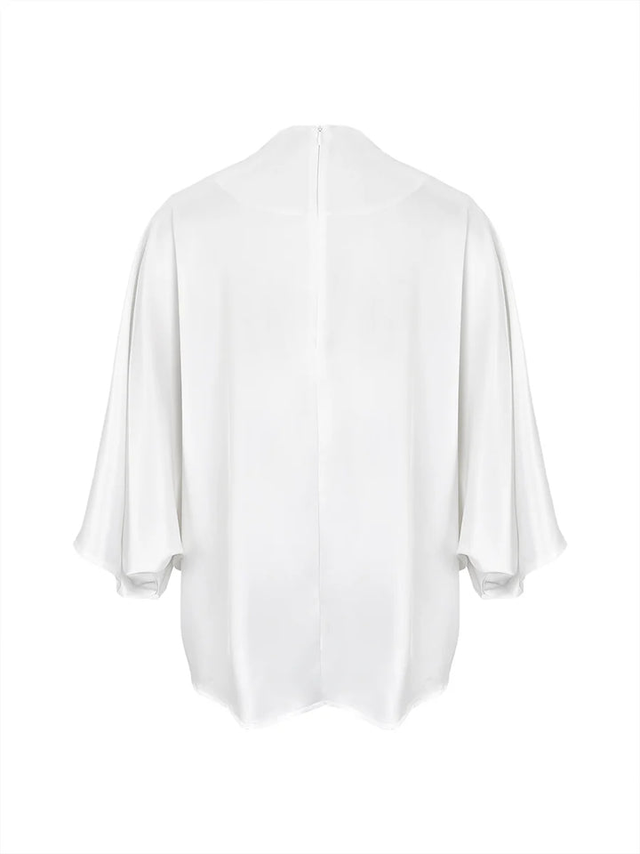 Blusa Holgada De Color Liso Con Cuello En V